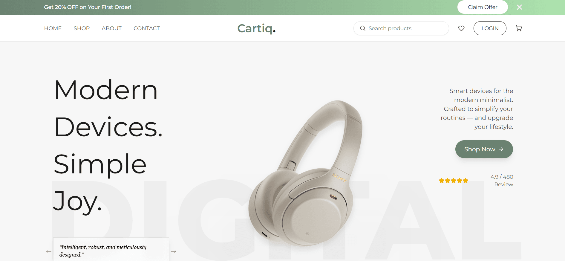 Screenshot of Cartiq