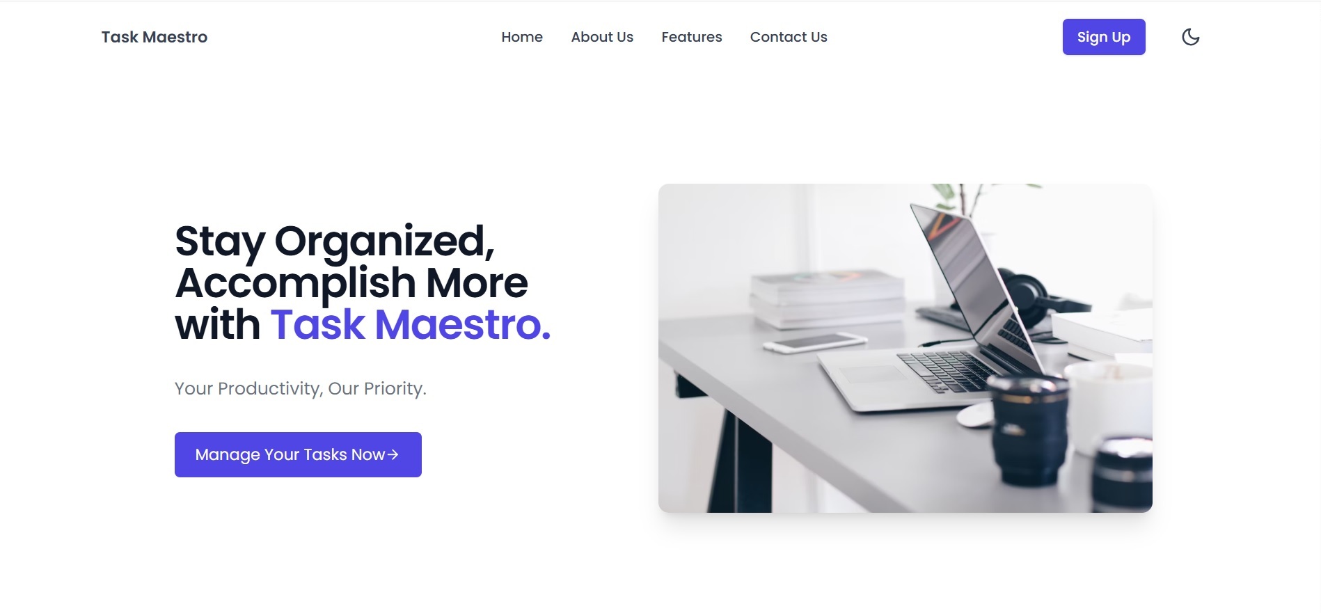 Screenshot of TaskMaestro